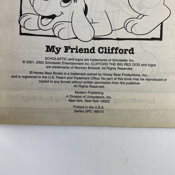 Clifford the Big Red Dog Coloring Activity Book My Friend Scholastic y2k Kids 02 - Picture 4 of 4